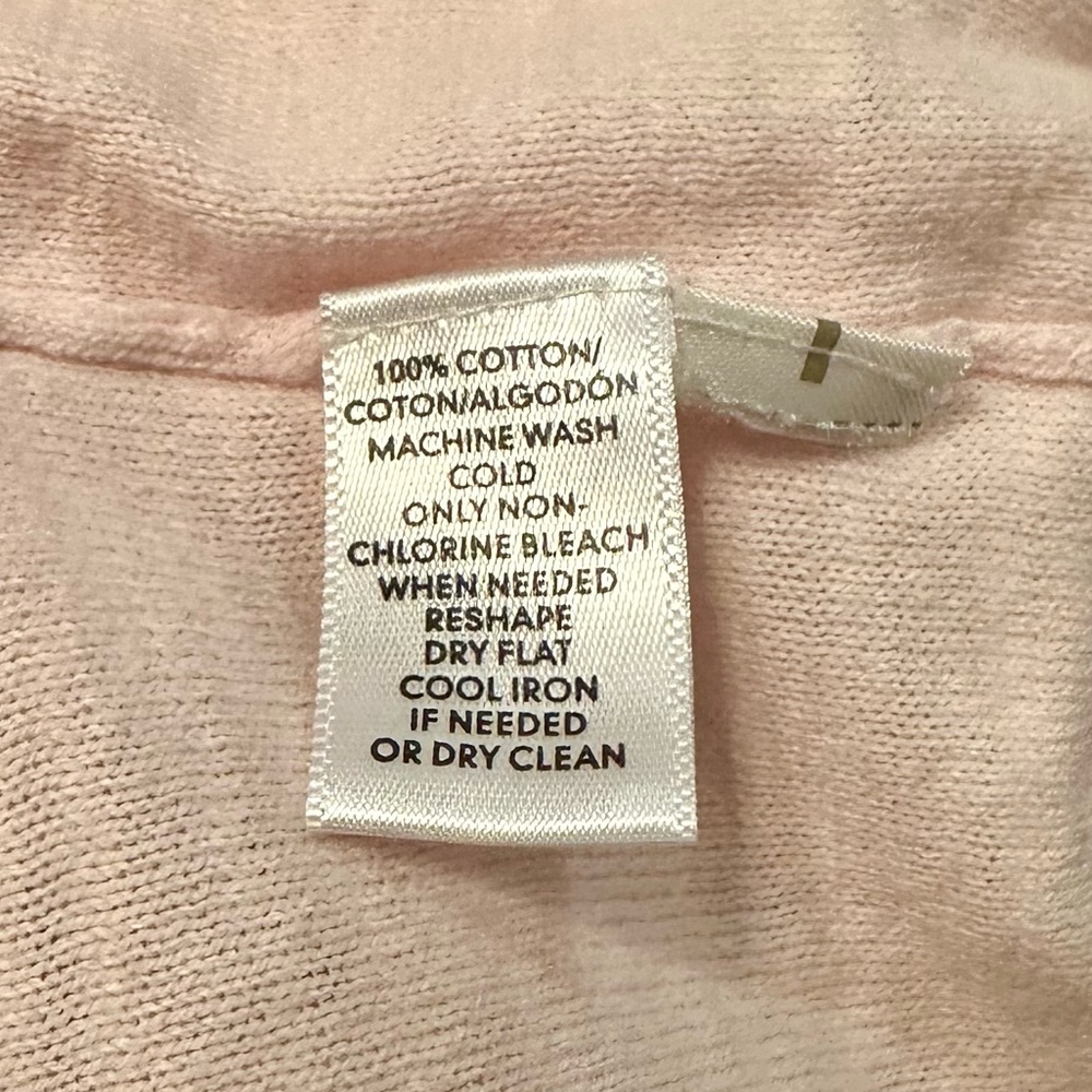LOFT Pink Round Neck Cardigan Sweater Size Medium - Picture 4 of 4